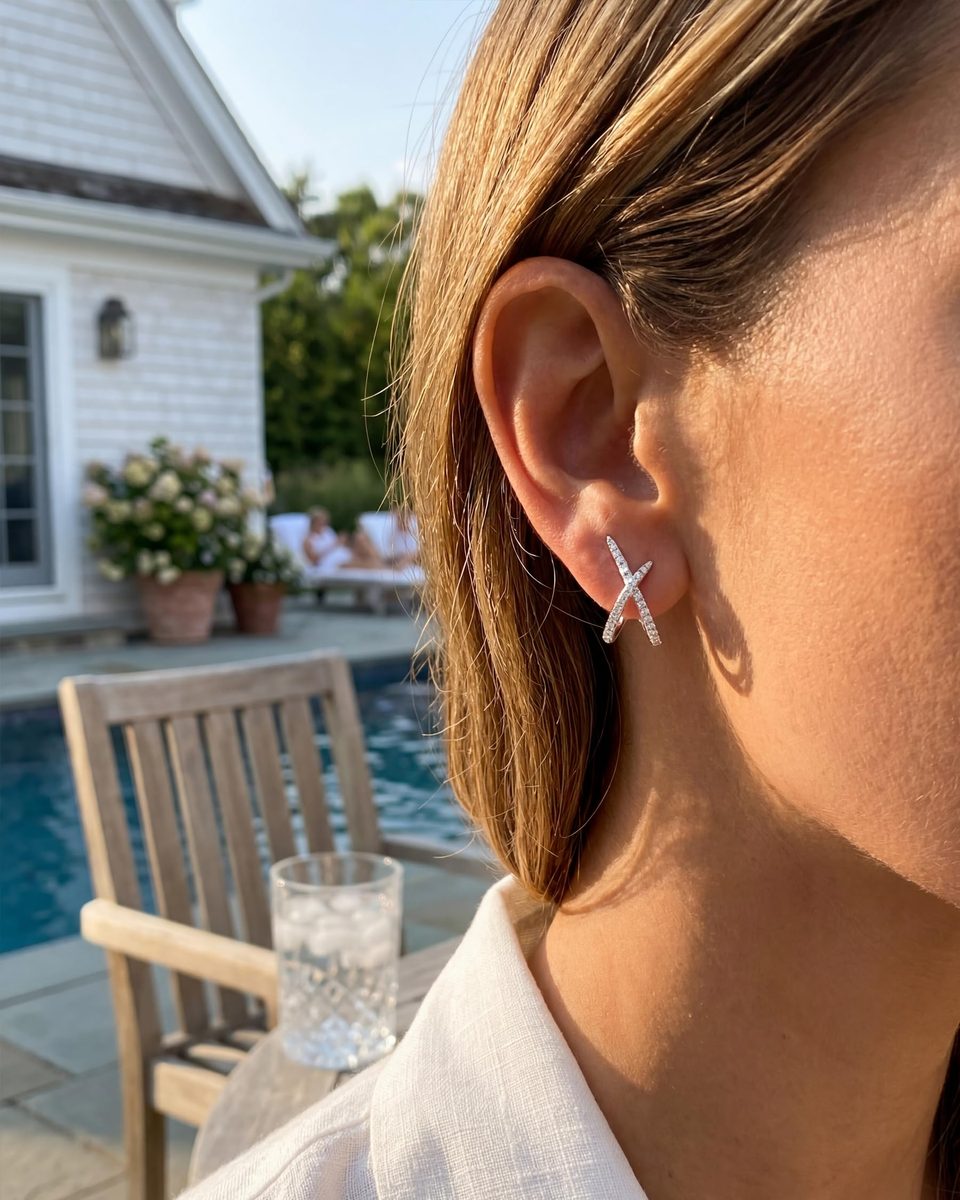 Trendy Silver Stud Earrings – photo 4