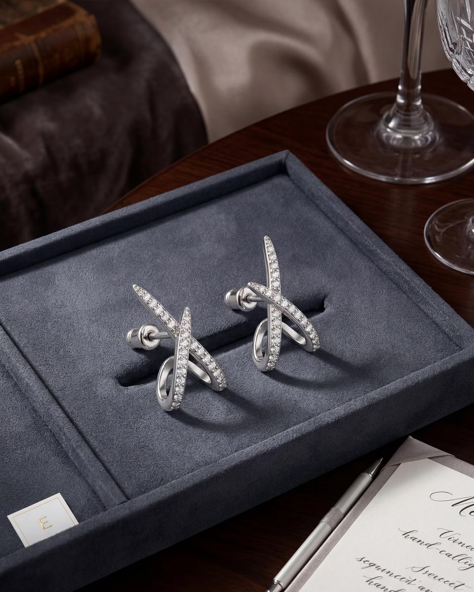 Trendy Silver Stud Earrings – photo 6