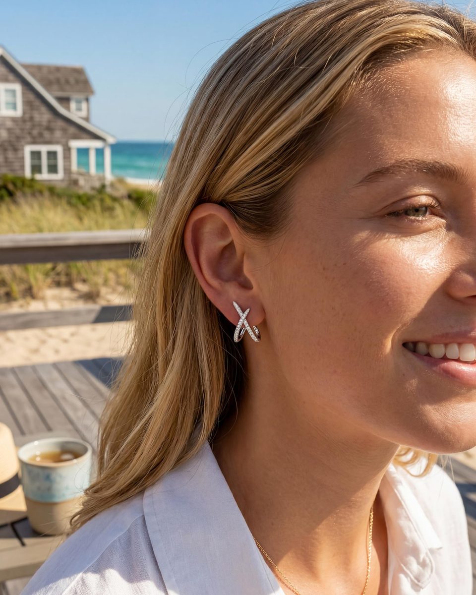 Trendy Silver Stud Earrings – photo 7