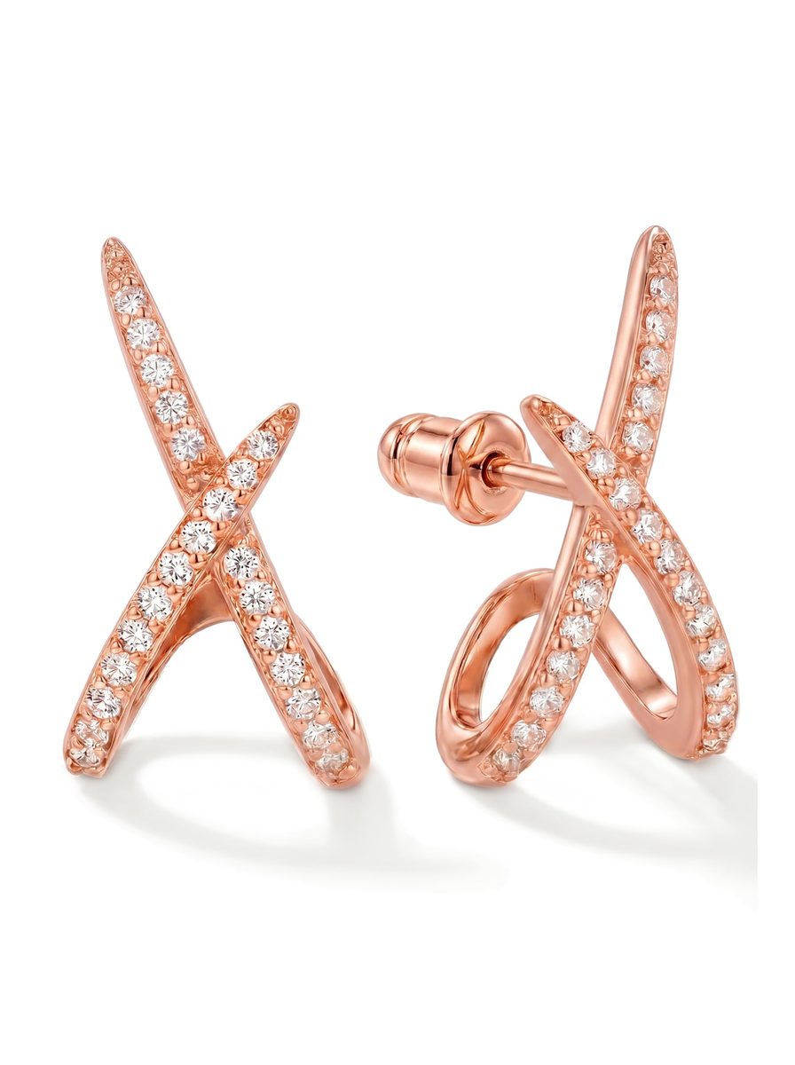 Dainty Rose Gold Stud Earrings