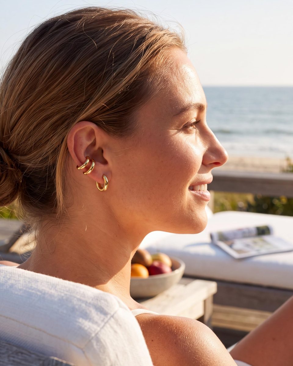 Trendy Gold Ear Cuff Earrings – photo 8