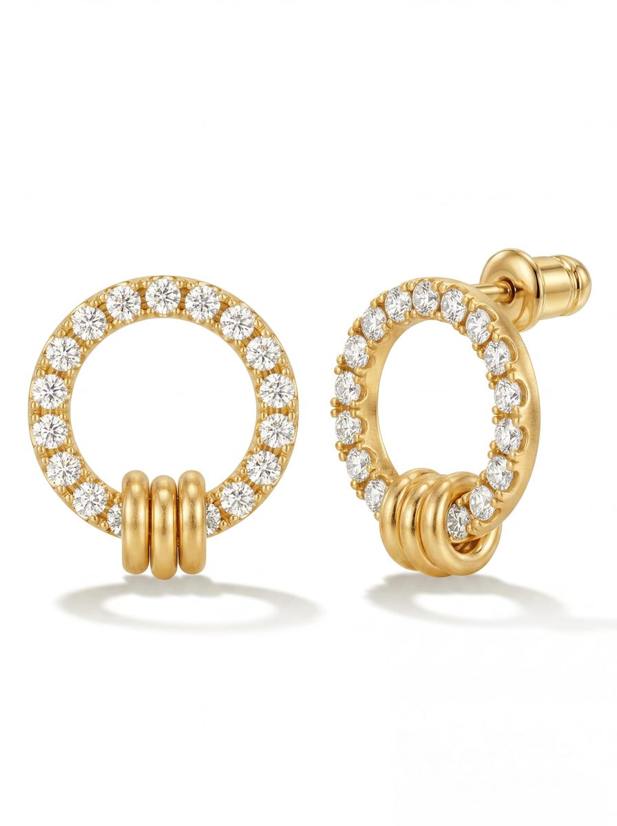Dainty 14K Gold Stud Earrings