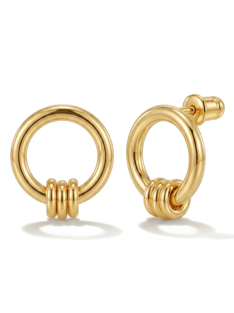 Dainty 14K Gold Stud Earrings