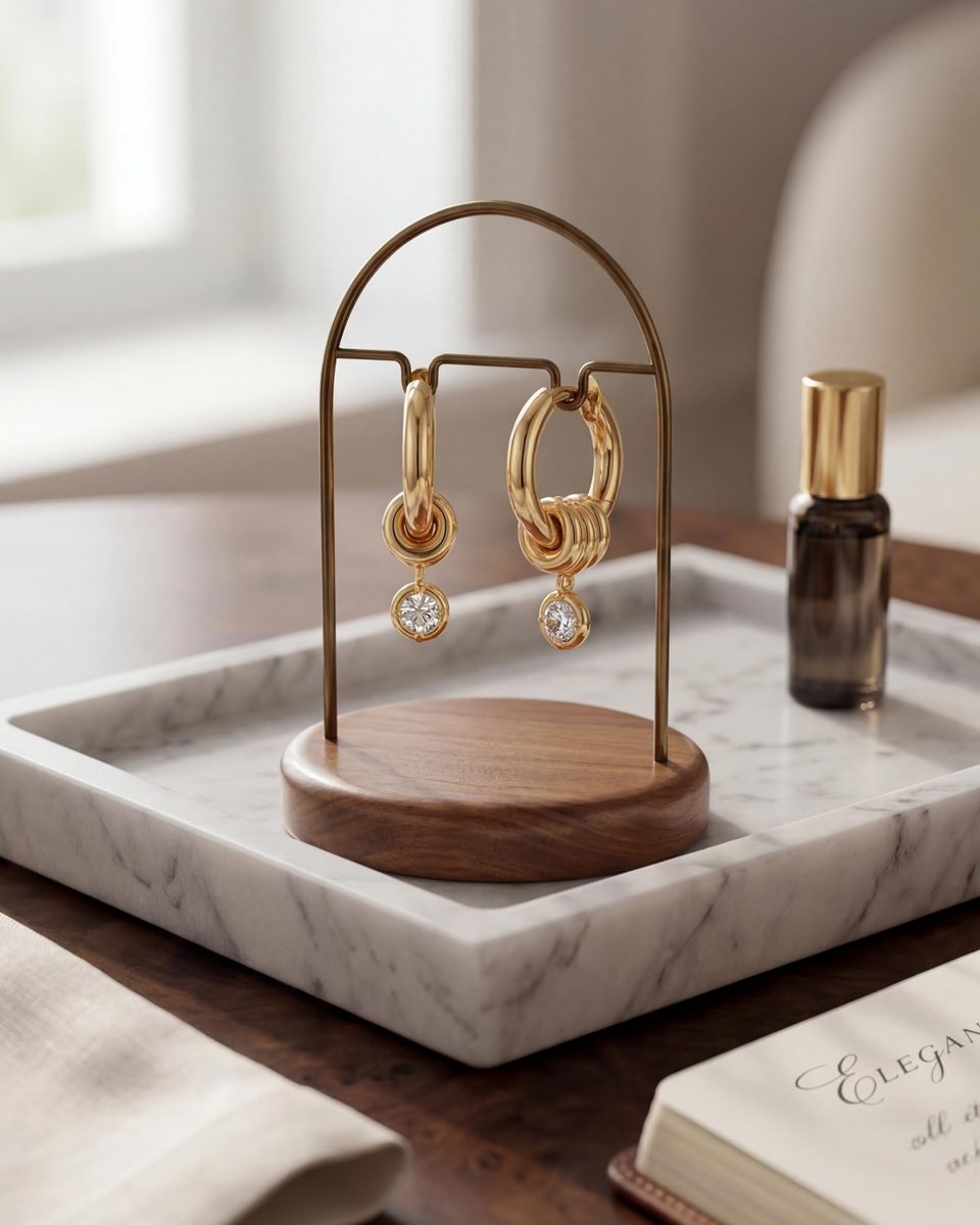 Trendy 14K Gold Huggie Earrings – photo 6