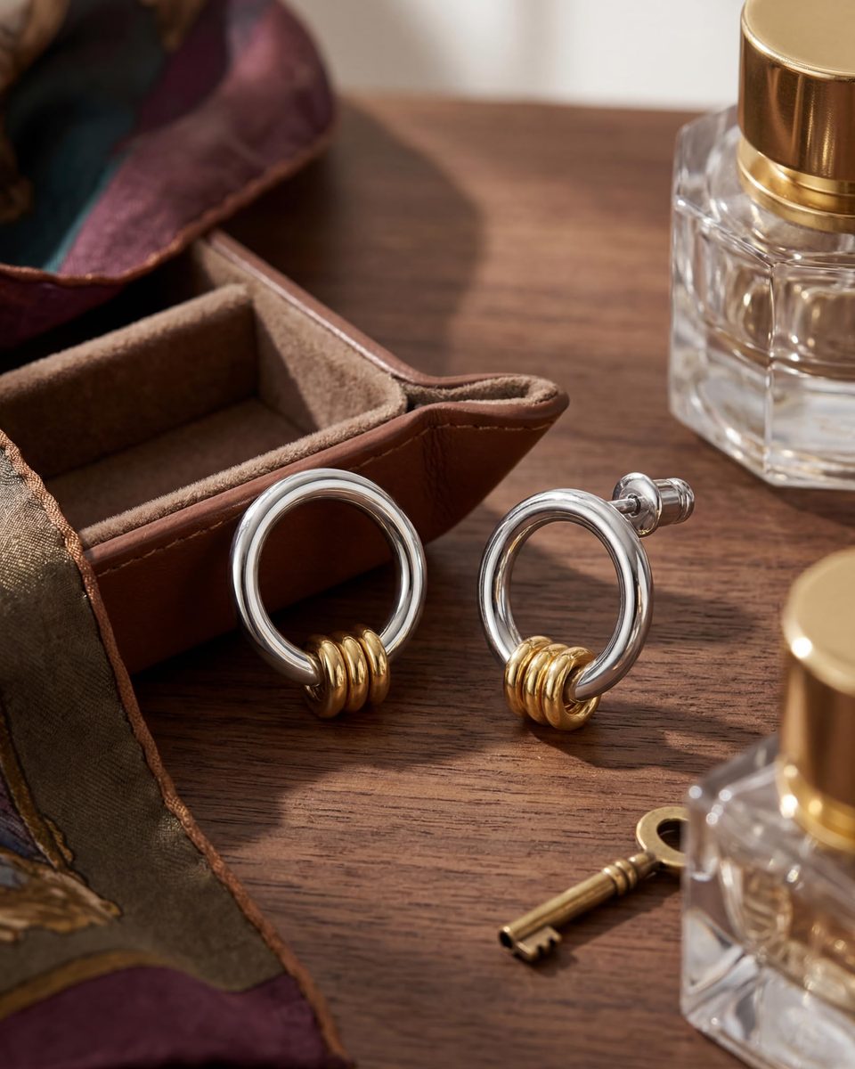Dainty Silver Stud Earrings – photo 6