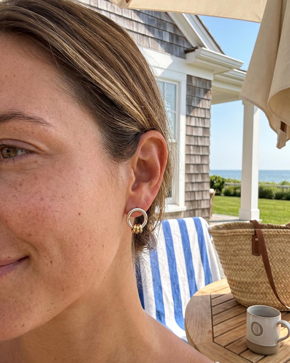 Dainty Silver Stud Earrings – photo 7