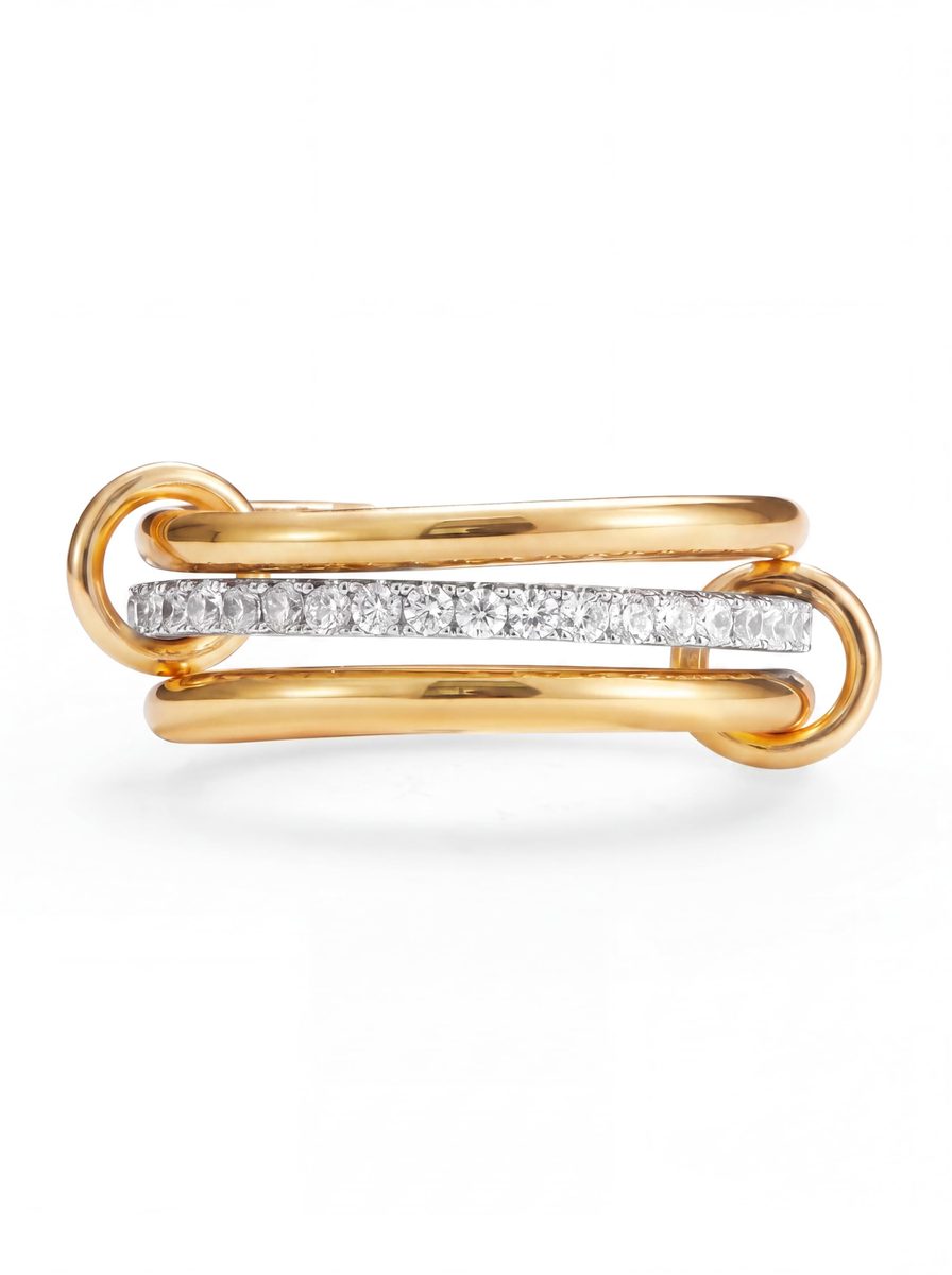 Trendy 14K Gold Stud Earrings