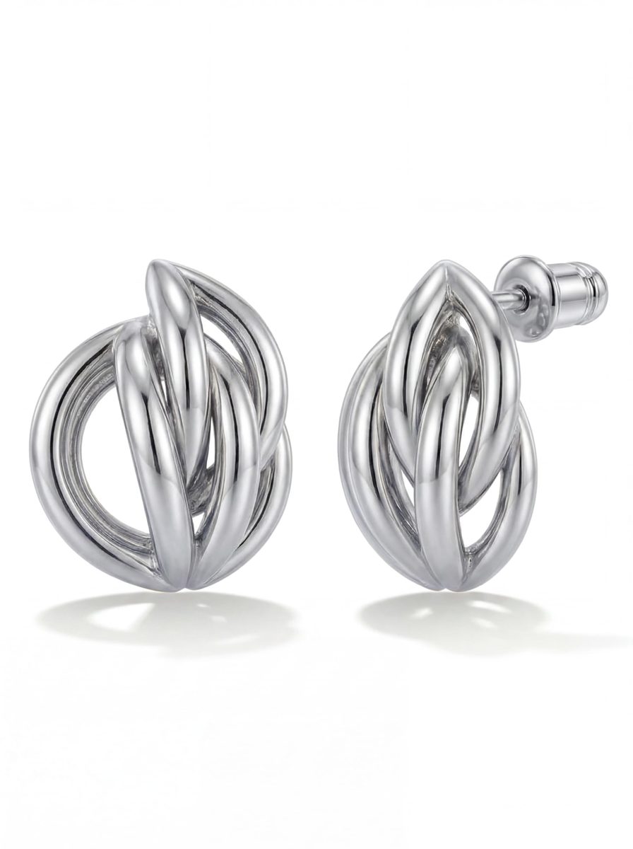Trendy Silver Stud Earrings