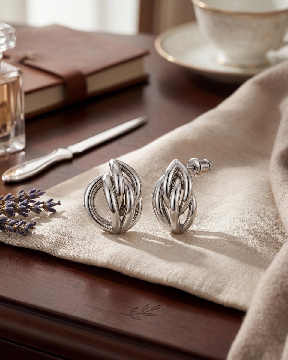 Trendy Silver Stud Earrings – photo 5