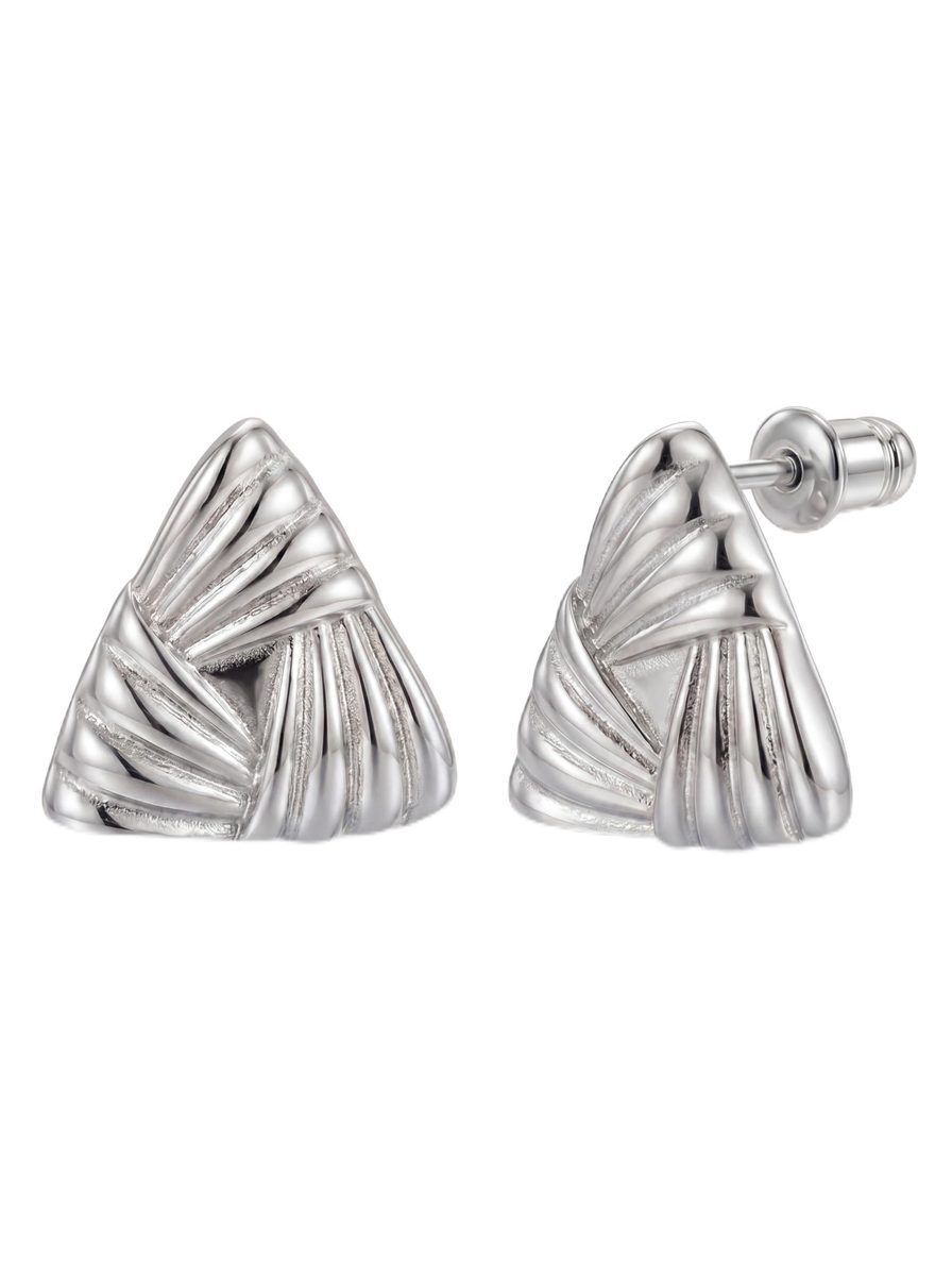 Trendy Silver Stud Earrings