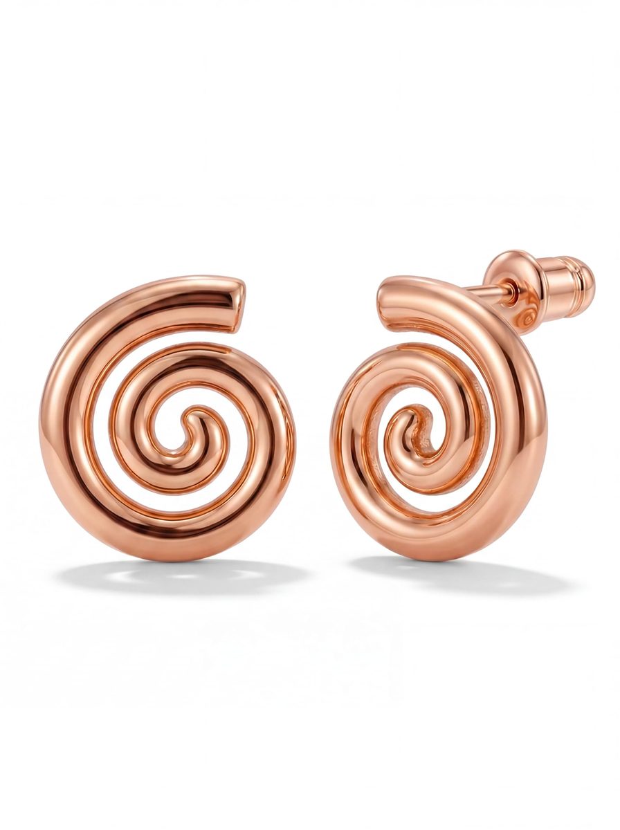 Trendy Rose Gold Stud Earrings