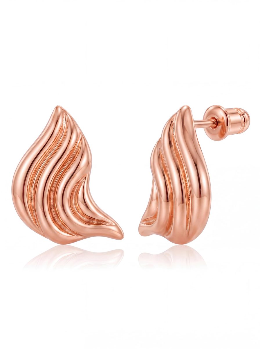 Trendy Rose Gold Stud Earrings