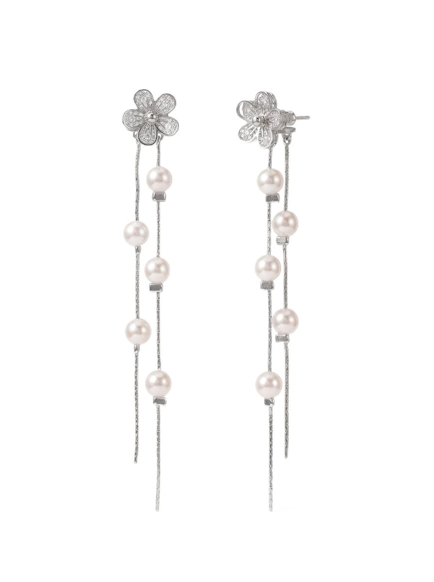 Dainty Silver Dangle Earrings