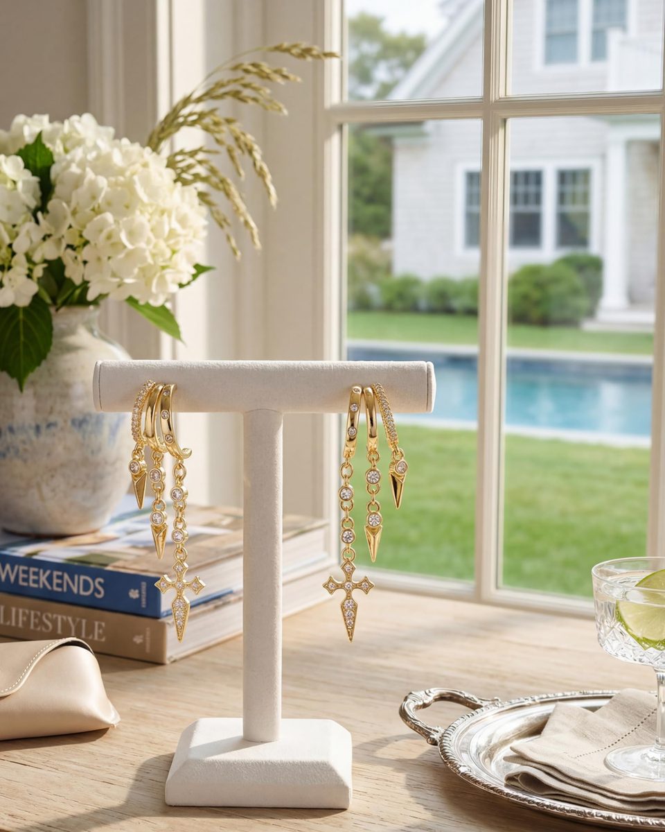 Trendy 14K Gold Drop Earrings – photo 6