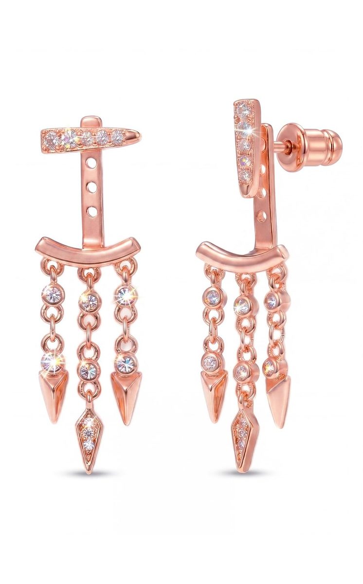 Trendy Rose Gold Stud Earrings