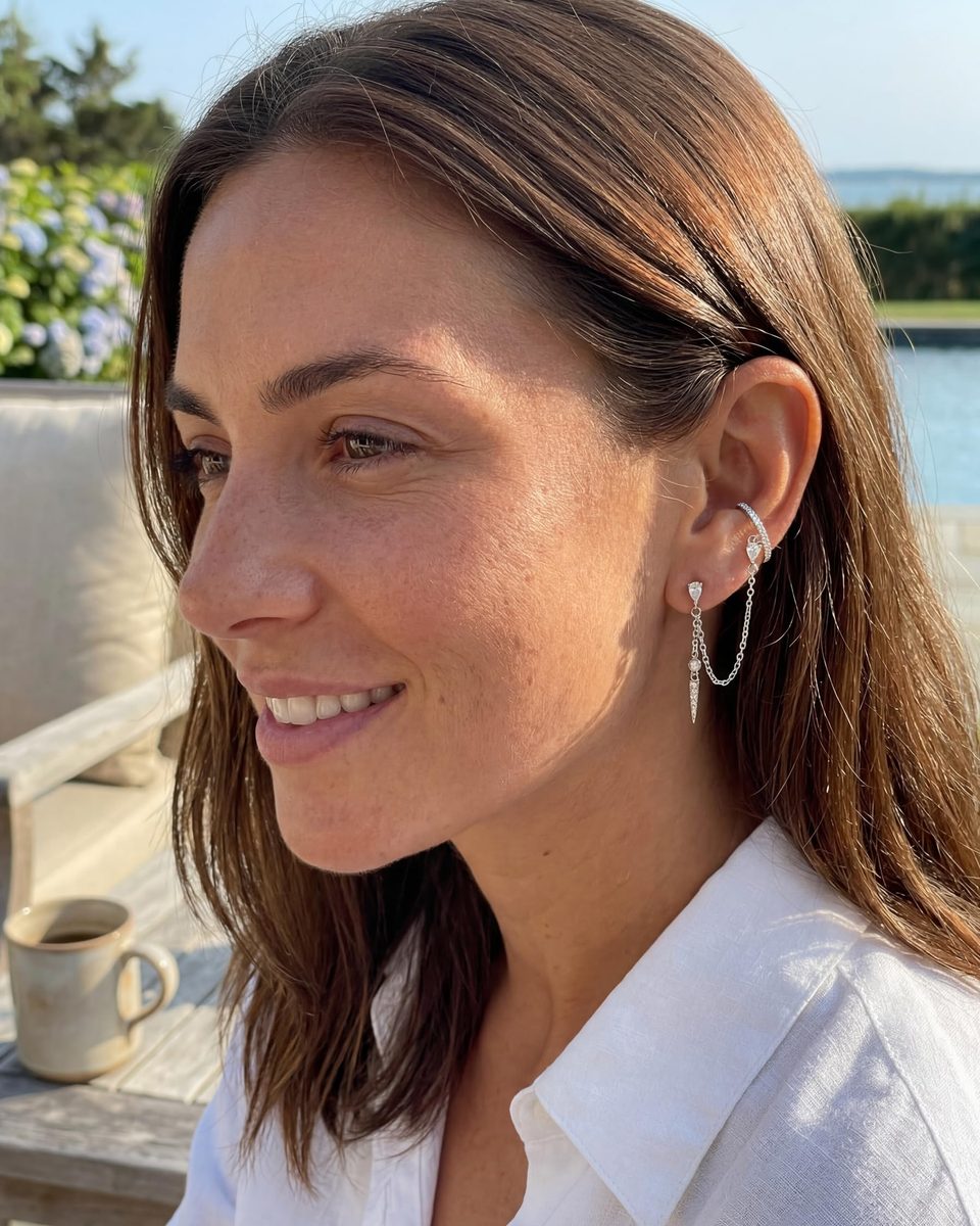 Trendy Silver Ear Cuff Earrings – photo 8