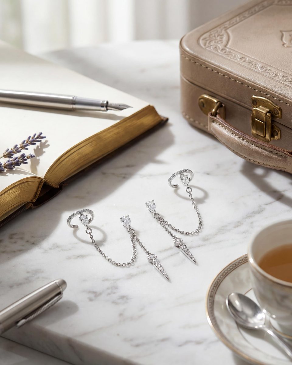 Trendy Silver Ear Cuff Earrings – photo 9
