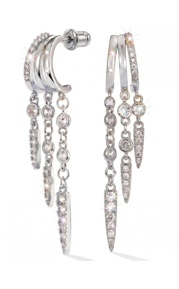 Trendy Silver Dangle Earrings