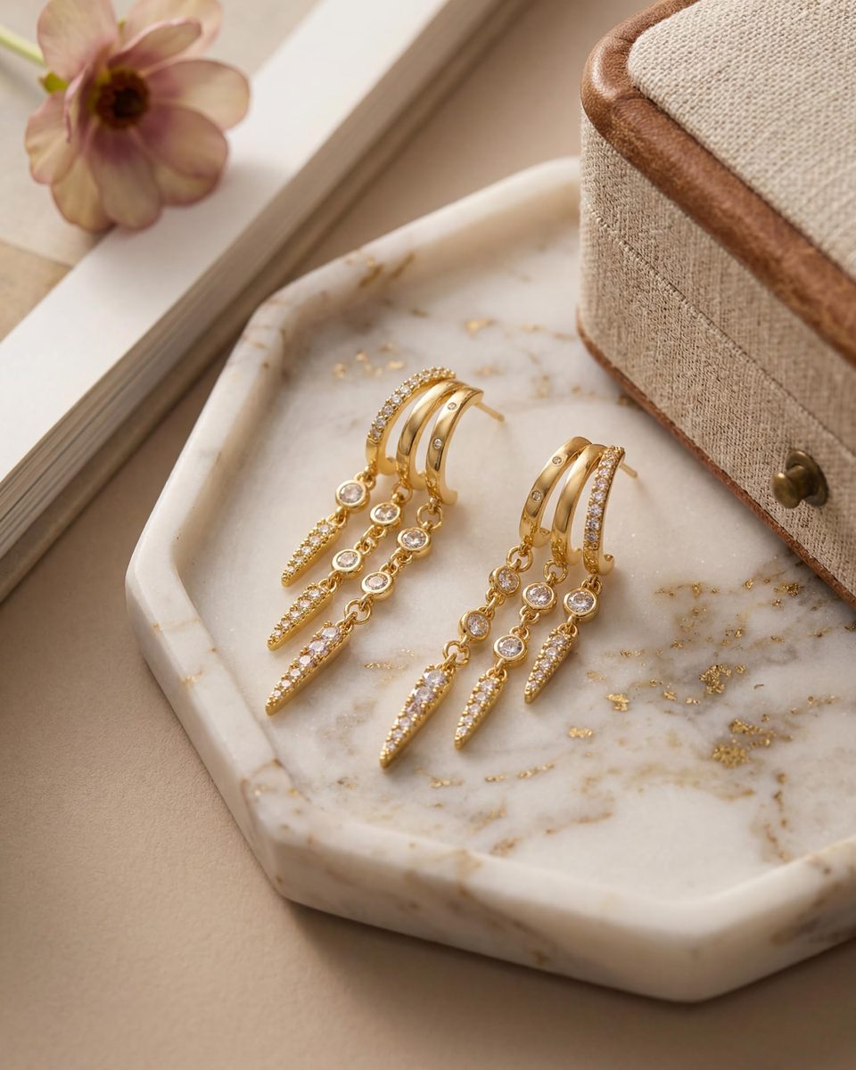 Trendy 14K Gold Hoop Earrings – photo 5