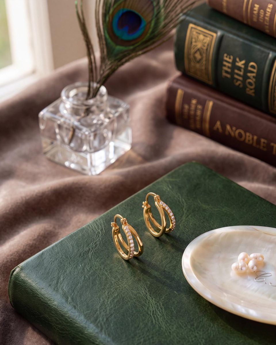 Trendy 14K Gold Huggie Earrings – photo 9