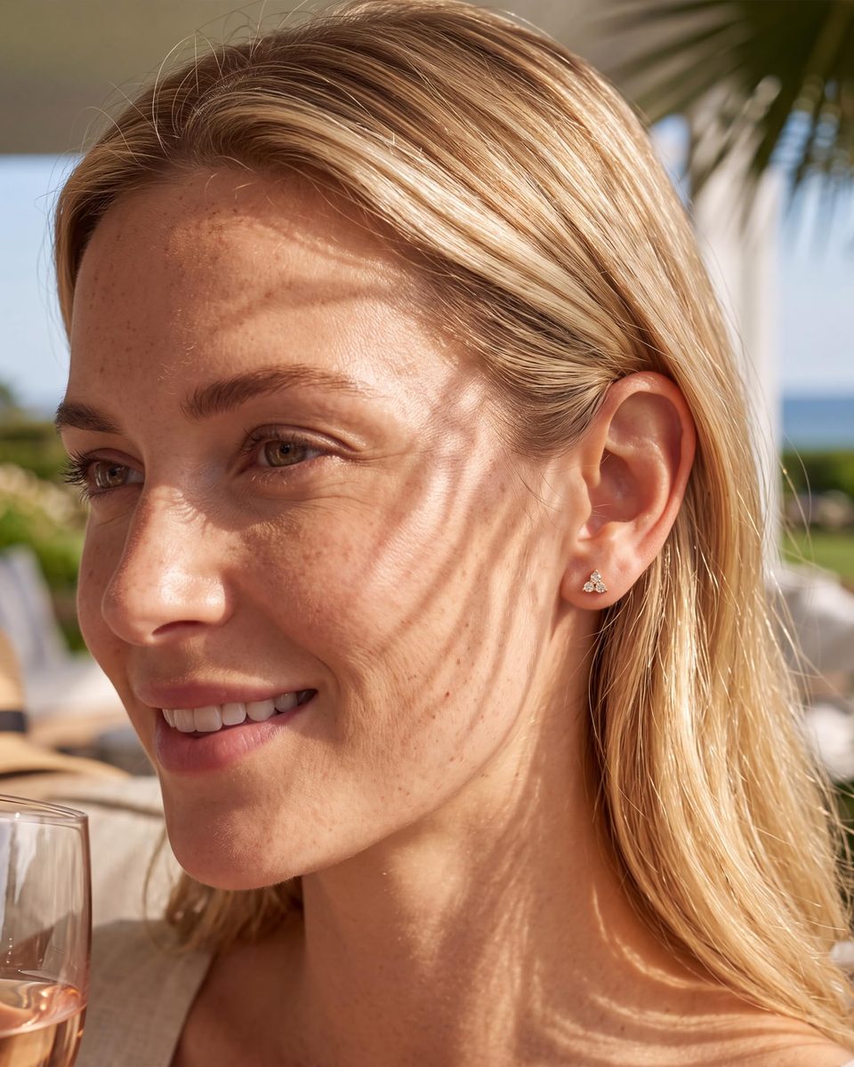 Trendy 14K Gold Stud Earrings – photo 8