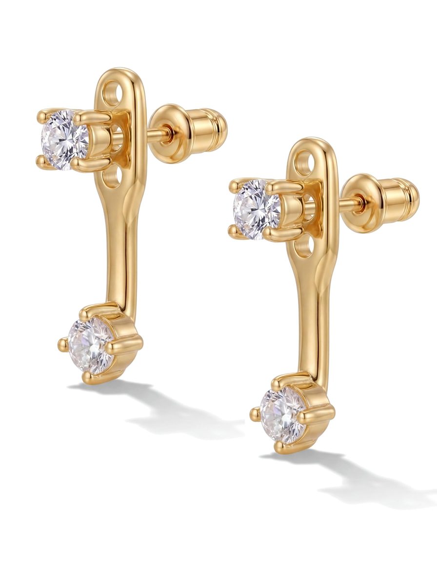 Dainty 14K Gold Stud Earrings