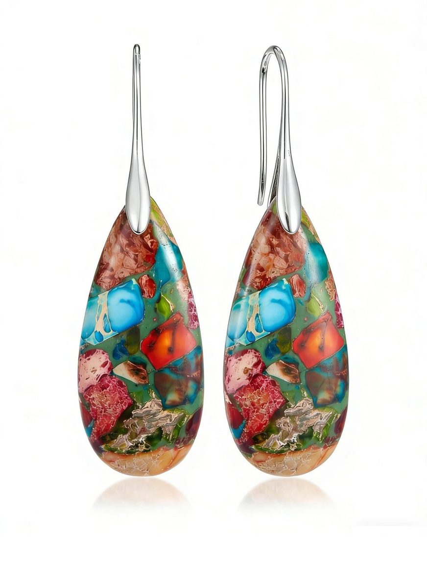 Trendy Silver Dangle Earrings