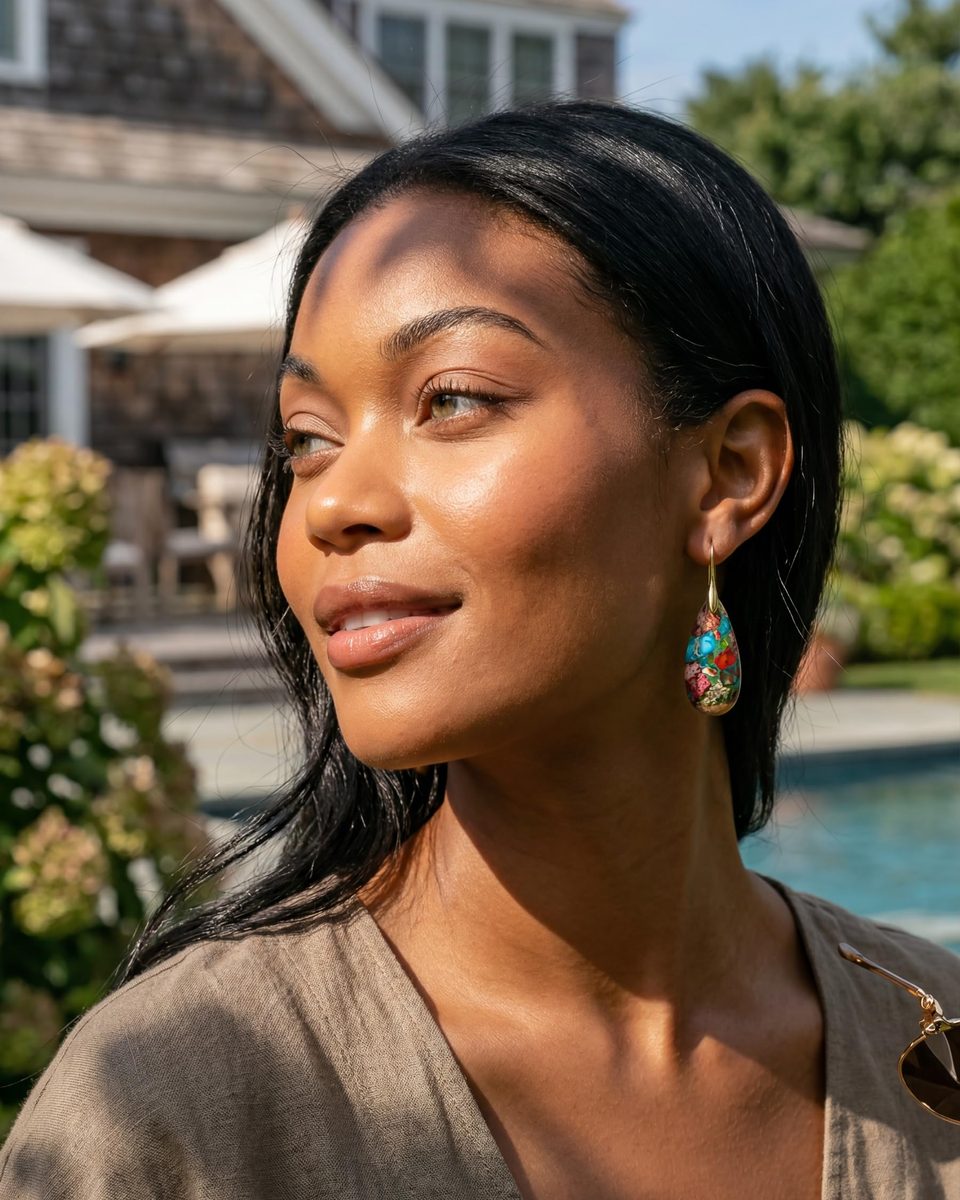 Trendy 14K Gold Dangle Earrings – photo 3