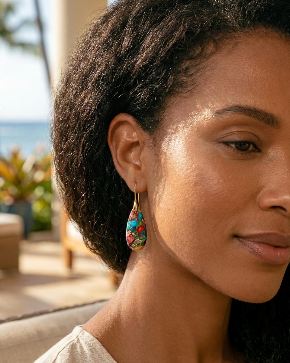 Trendy 14K Gold Dangle Earrings – photo 4