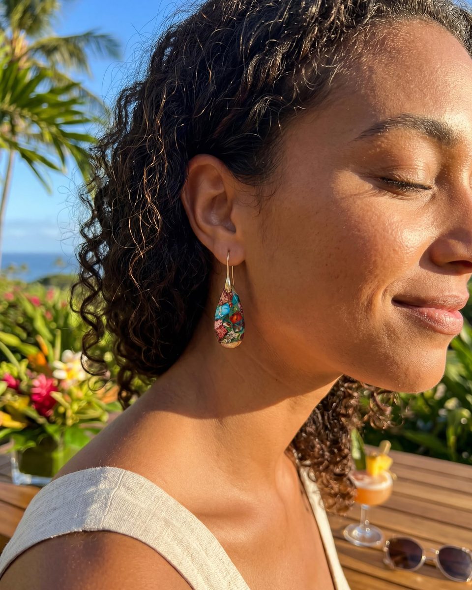 Trendy 14K Gold Dangle Earrings – photo 8