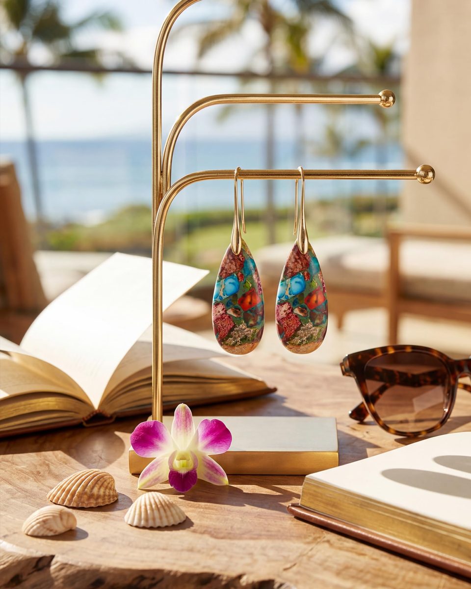 Trendy 14K Gold Dangle Earrings – photo 9