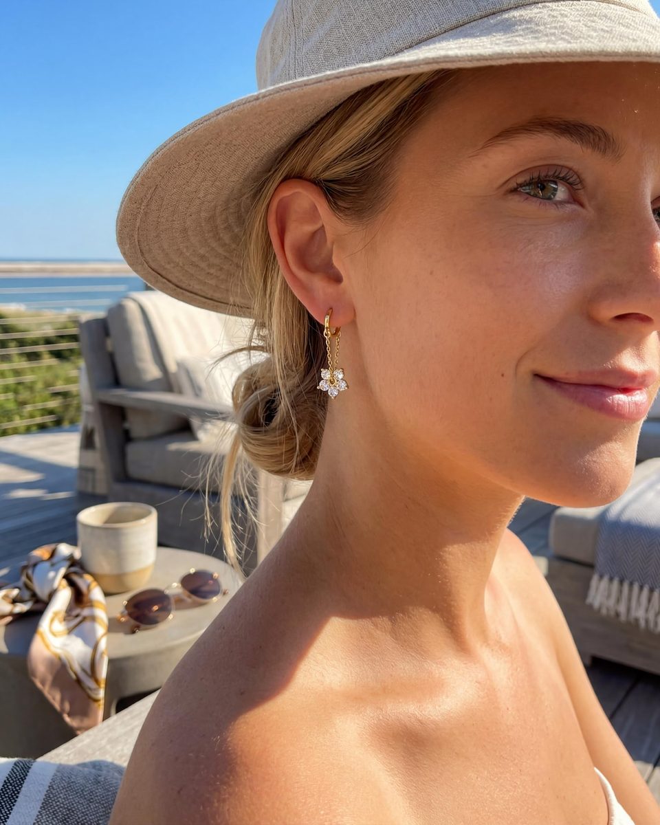 Trendy 14K Gold Huggie Earrings – photo 2