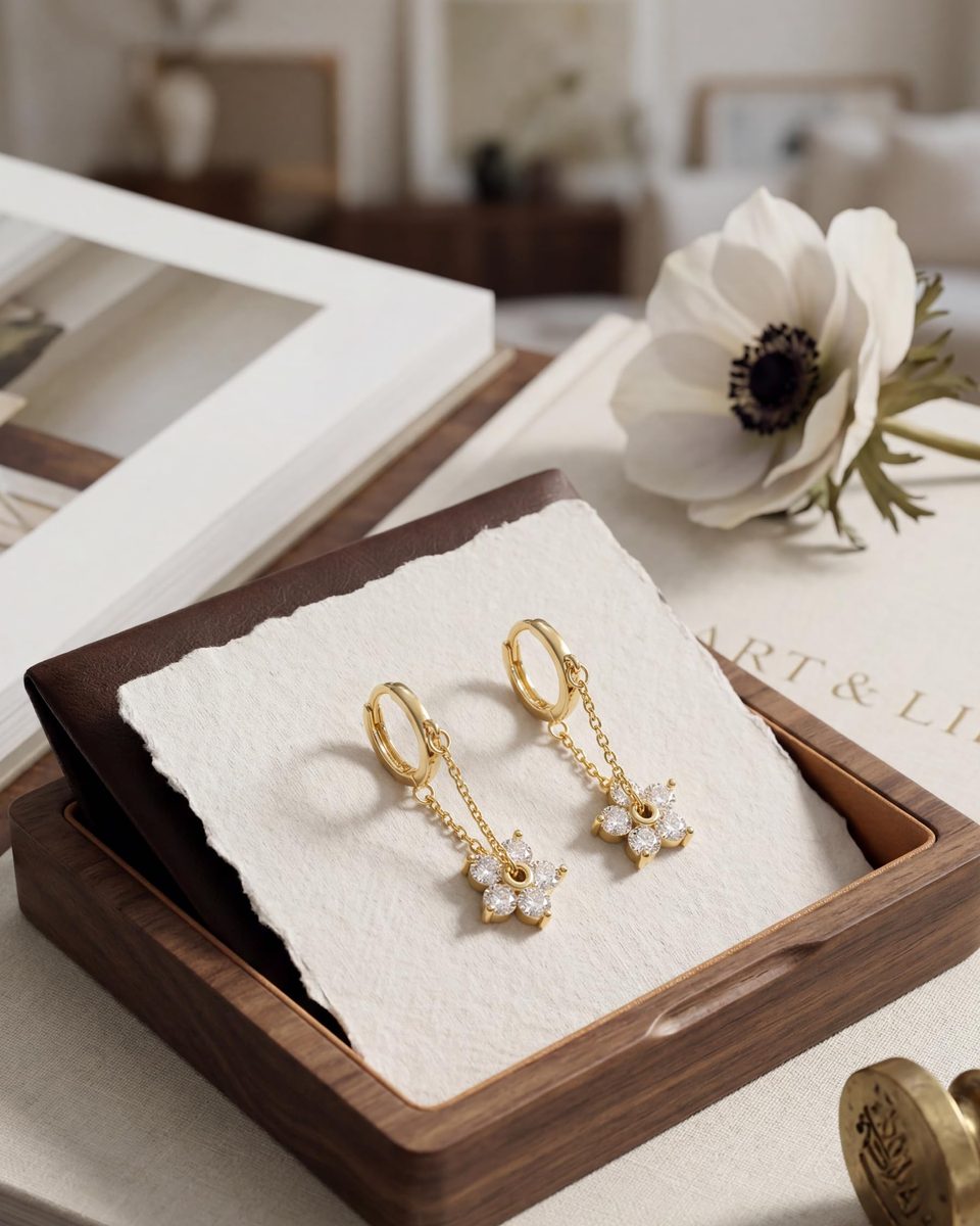 Trendy 14K Gold Huggie Earrings – photo 5