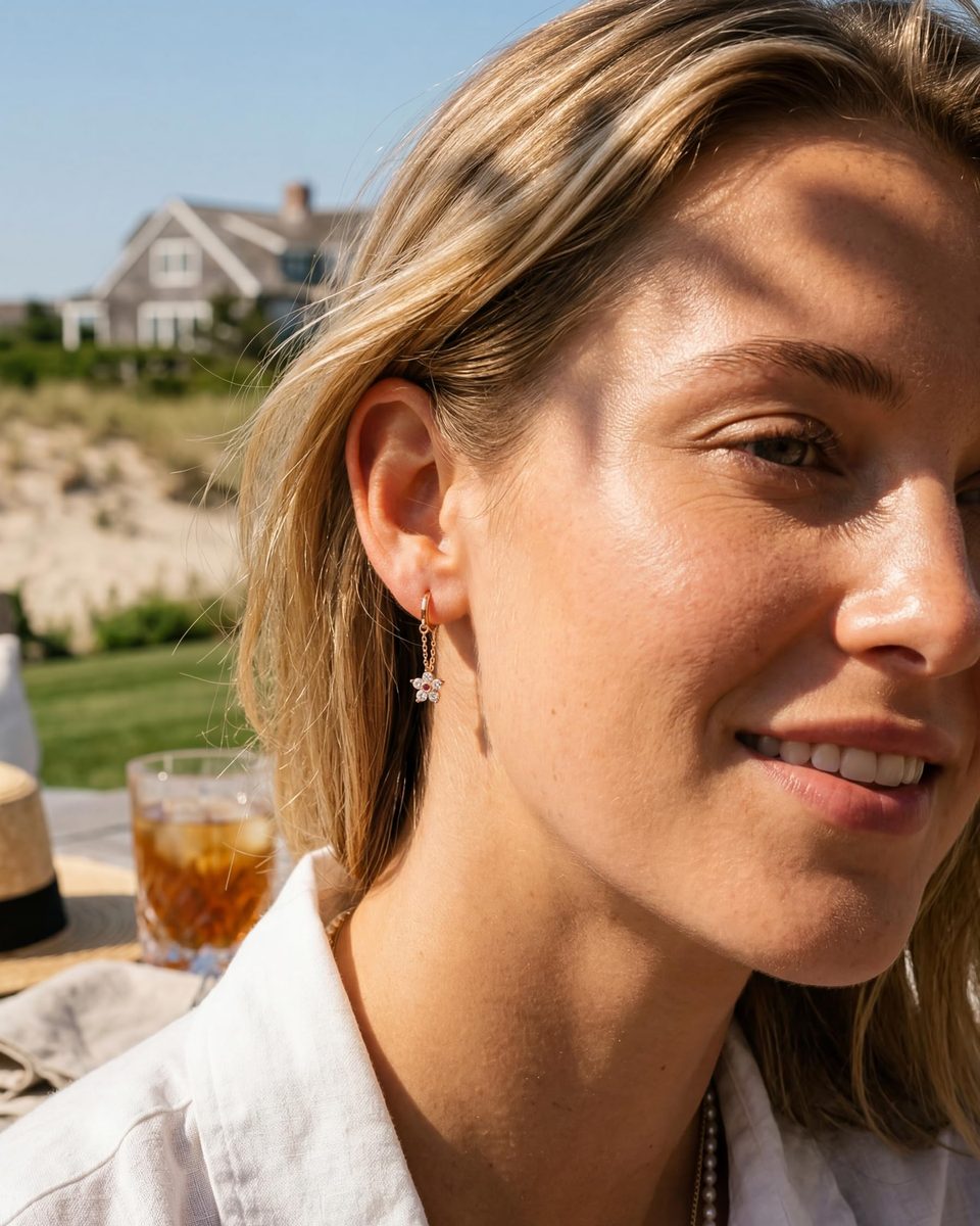 Trendy 14K Gold Huggie Earrings – photo 4