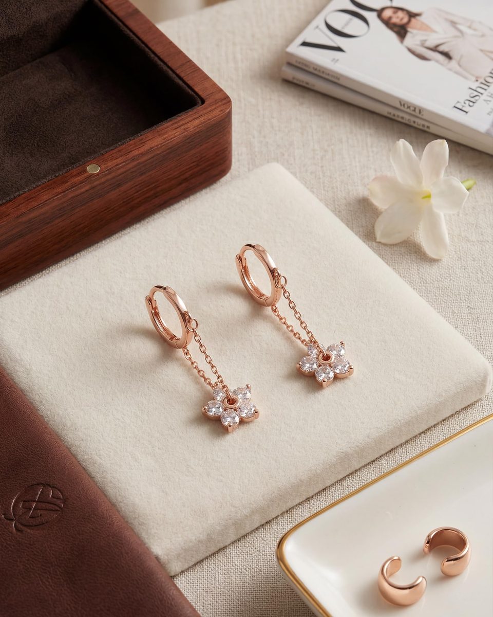 Trendy 14K Gold Huggie Earrings – photo 8