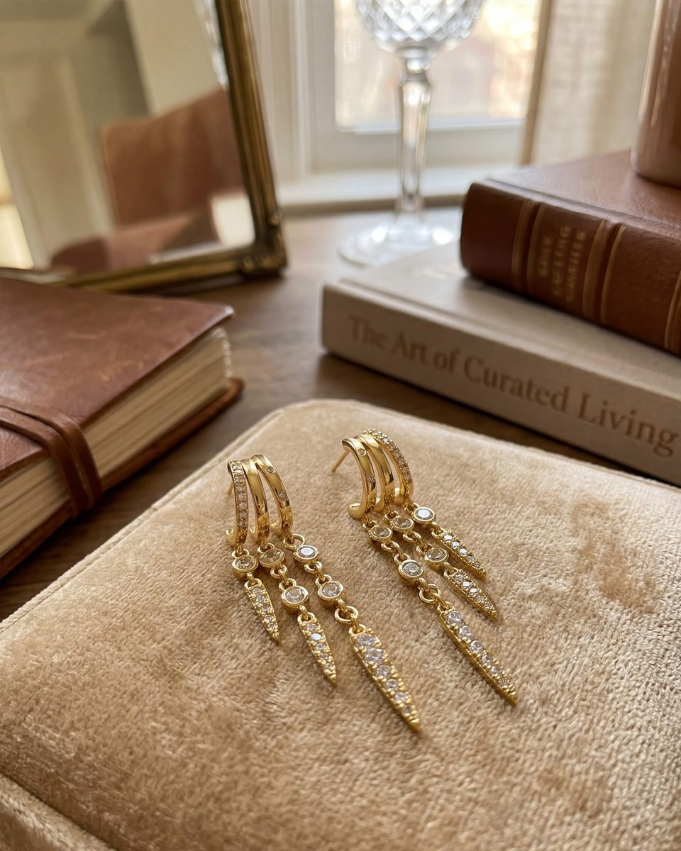 Trendy 14K Gold Huggie Earrings – photo 8