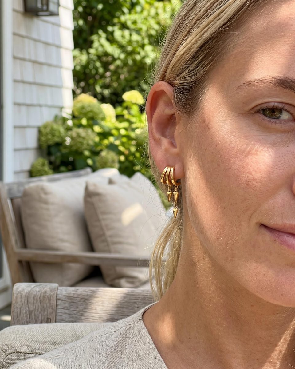 Trendy 14K Gold Drop Earrings – photo 8