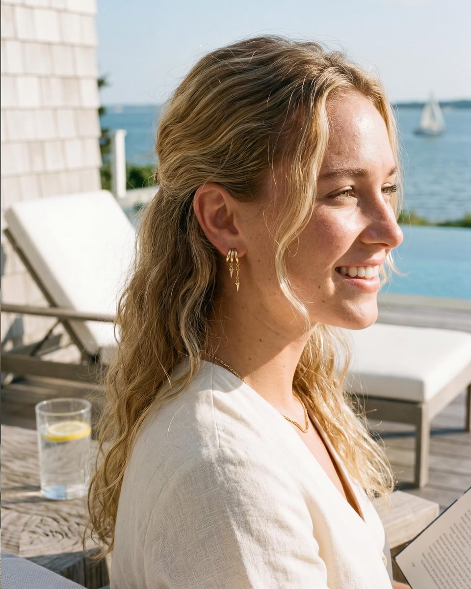 Trendy 14K Gold Drop Earrings – photo 9
