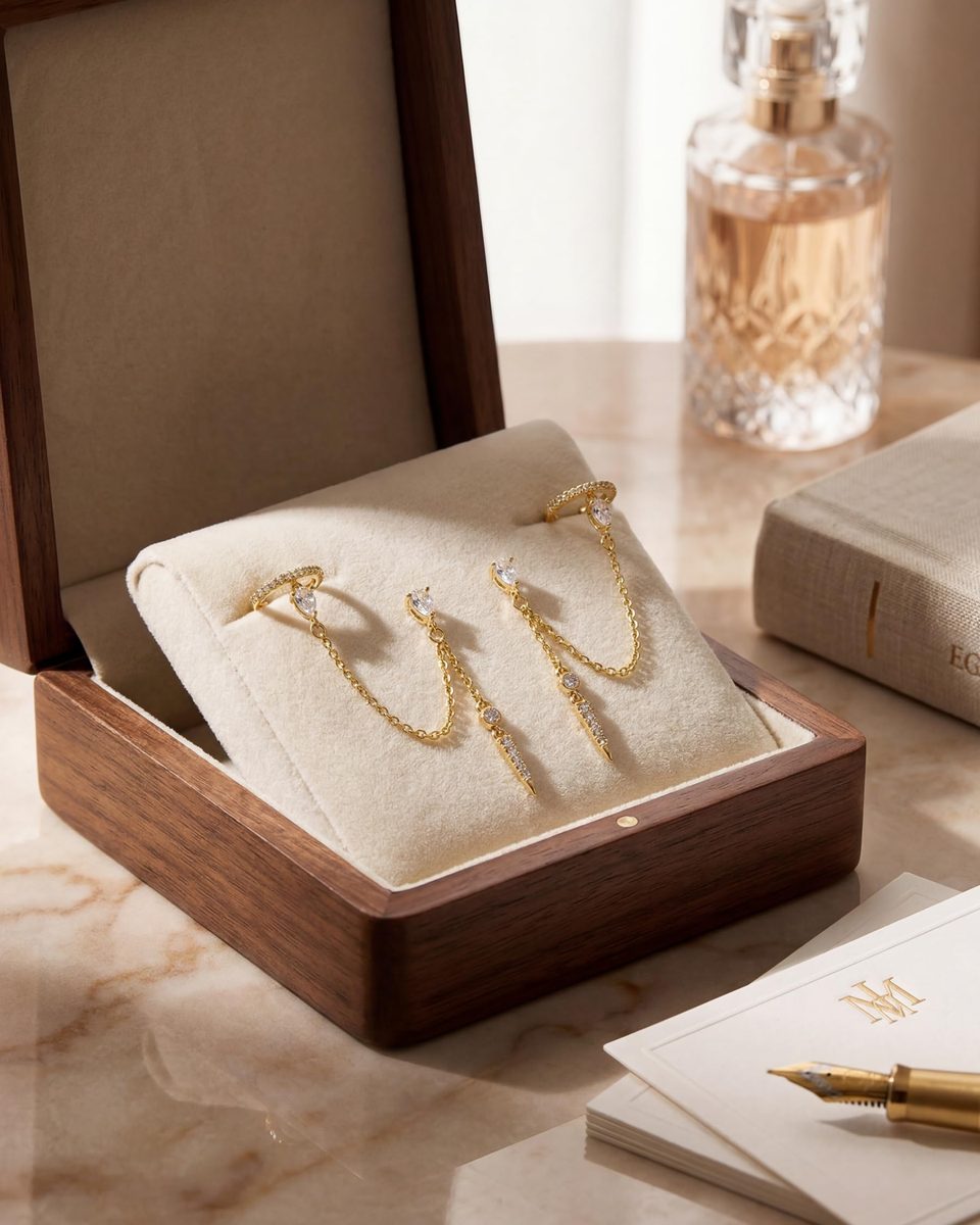 Trendy 14K Gold Ear Cuff Earrings – photo 5