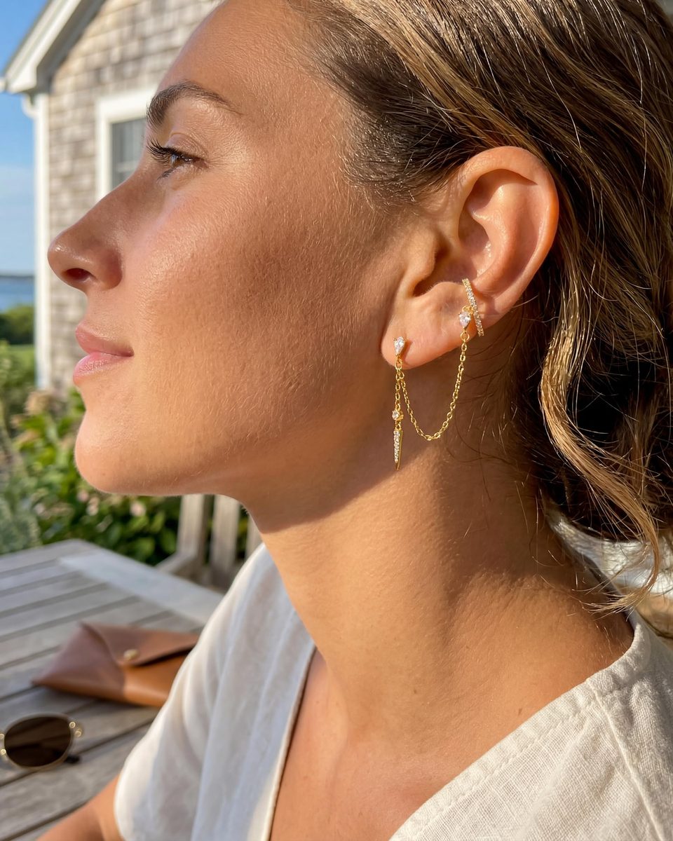 Trendy 14K Gold Ear Cuff Earrings – photo 8