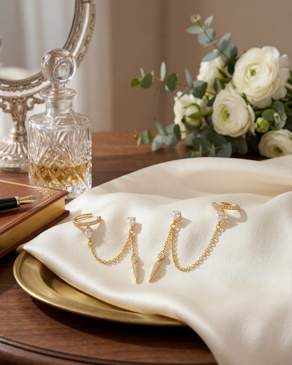 Trendy 14K Gold Ear Cuff Earrings – photo 9