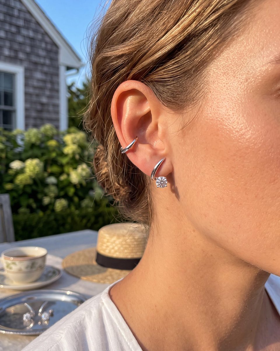 Trendy Silver Stud Earrings – photo 7