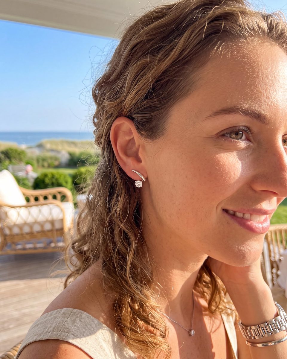 Trendy Silver Stud Earrings – photo 8