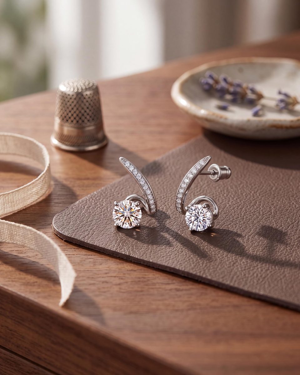 Trendy Silver Stud Earrings – photo 5