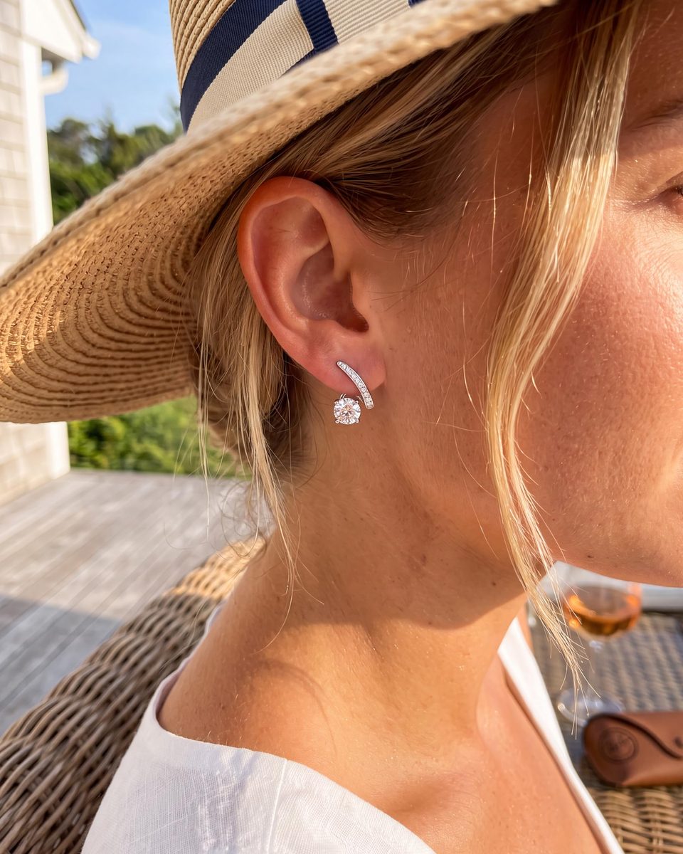 Trendy Silver Stud Earrings – photo 7