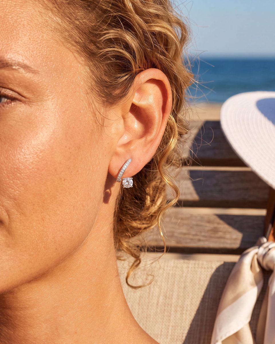 Trendy Silver Stud Earrings – photo 8