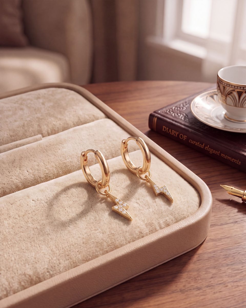 Trendy 14K Gold Huggie Earrings – photo 5