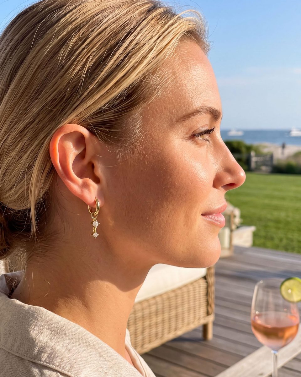Trendy 14K Gold Huggie Earrings – photo 8