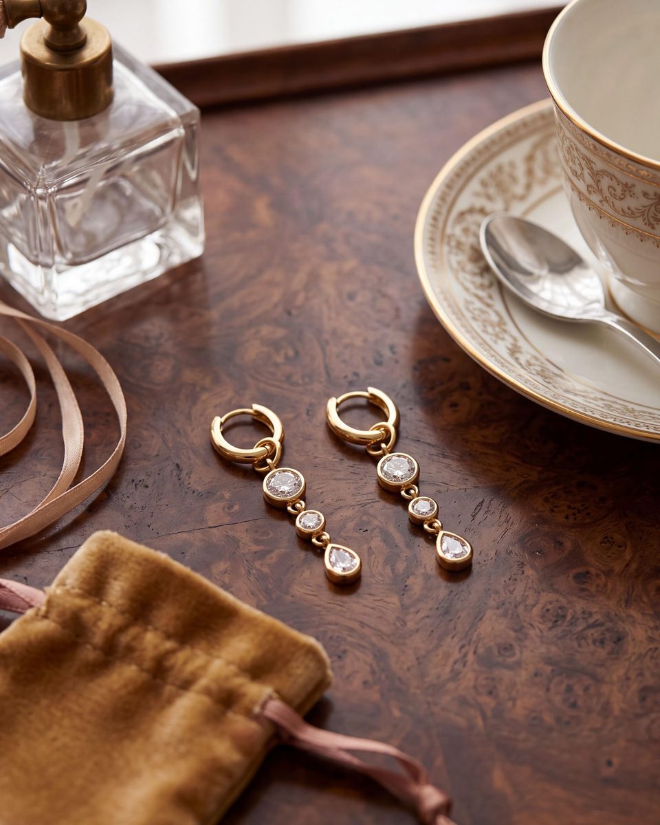 Trendy 14K Gold Huggie Earrings – photo 9